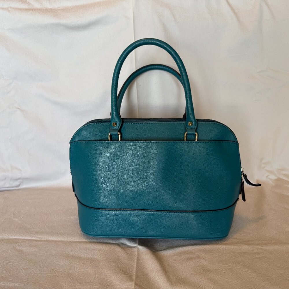 London Fog Teal Structured Satchel Handbag